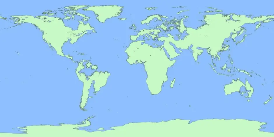 The world with a melted Antarctic