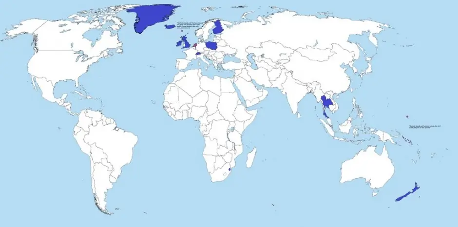 Countries ending in -land (in the English Language)