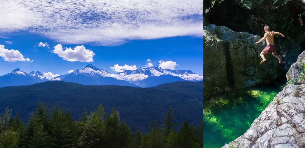 The Sea-To-Sky Highway has some insanely gorgeous views, pull over and get out to breathe it all in. Just east of North Vancouver there are some lovely hiking trails in Lynn Canyon Park that lead to what's called the 30 Foot Pool. A rock heaven filled with clear, freezing water-jump in for a brisk awakening