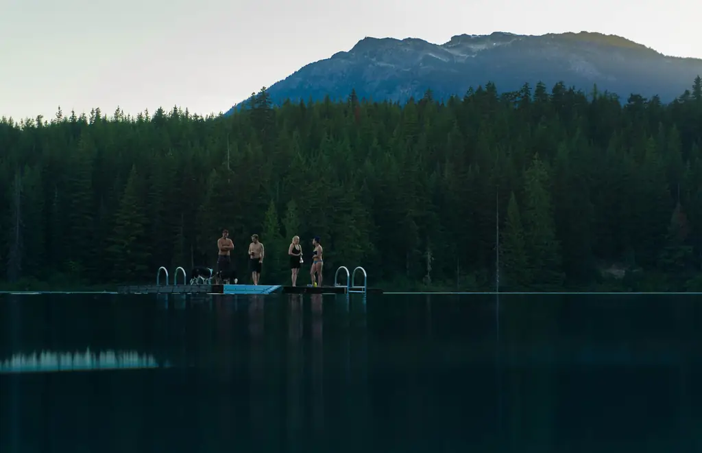 Have a swim and hang out on one of the docks, surrounded by serene views on Cyrpus Lake